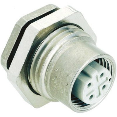 Harting 4 Pole Din Socket, Female, Panel Mount