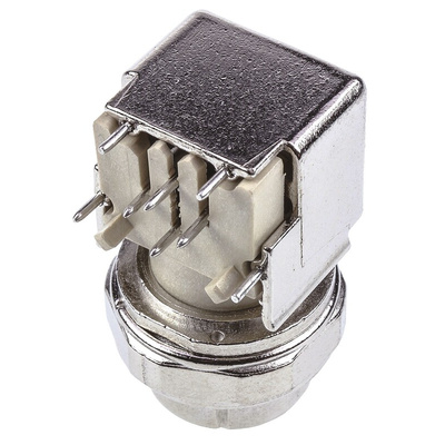 HARTING 4 Pole Right Angle M12 Din Socket, Female, PCB Mount