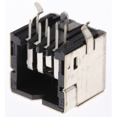 TE Connectivity 8 Pole Right Angle Miniature Din Socket, 1A, 30 V ac, Female, Through Hole