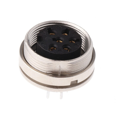 Lumberg, KGR 6 Pole M16 Din Socket, DIN EN 60529, 5A, 250 V ac IP40, Female, Panel Mount