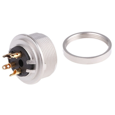 Lumberg, KGV 4 Pole M16 Din Socket, DIN EN 60529, 5A, 250 V ac IP40, Female, Panel Mount