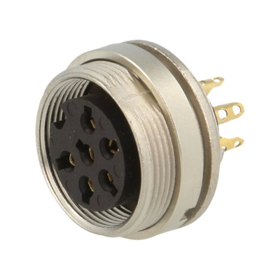 Lumberg, KGV 6 Pole M16 Din Socket, DIN EN 60529, 5A, 250 V ac IP40, Female, Panel Mount