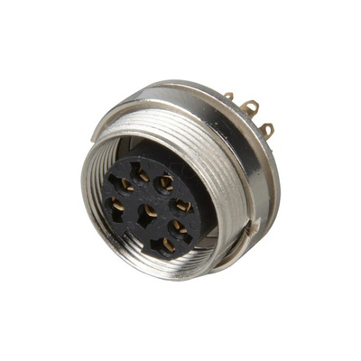 Lumberg, KGV 8 Pole M16 Din Socket, DIN EN 60529, 5A, 60 V ac IP40, Female, Panel Mount
