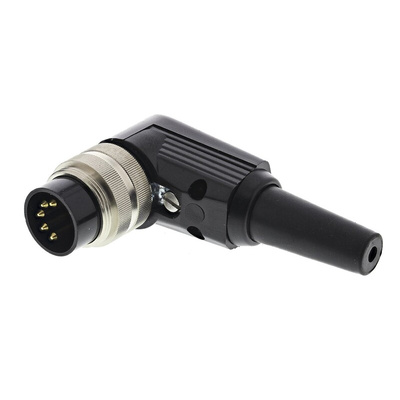 Lumberg, WSV 5 Pole Right Angle M16 Din Plug, DIN EN 60529, 5A, 250 V ac IP40, Male, Cable Mount