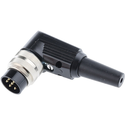 Lumberg, WSV 6 Pole Right Angle M16 Din Plug, DIN EN 60529, 5A, 250 V ac IP40, Male, Cable Mount