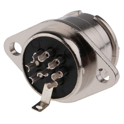 RS PRO 8 Pole Din Socket, 2A, 100 V ac, Twist Lock, Female, Panel Mount