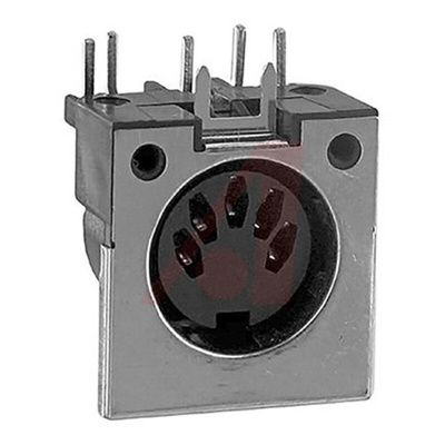 Switchcraft, 57PC 5 Pole Right Angle Din, 3A, 34 V dc, Female, PCB Mount
