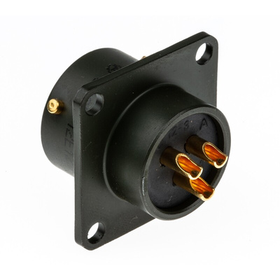 Amphenol Limited, 62GB 3 Way Box Mount MIL Spec Circular Connector Receptacle, Socket Contacts,Shell Size 12, Bayonet