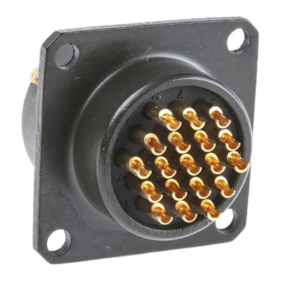 Amphenol Limited, 62GB 19 Way Box Mount MIL Spec Circular Connector Receptacle, Socket Contacts,Shell Size 14, Bayonet