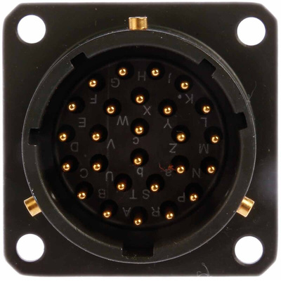 Amphenol Limited, 62GB 26 Way Box Mount MIL Spec Circular Connector Receptacle, Pin Contacts,Shell Size 16, Bayonet