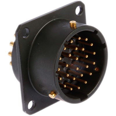 Amphenol Limited, 62GB 26 Way Box Mount MIL Spec Circular Connector Receptacle, Pin Contacts,Shell Size 16, Bayonet