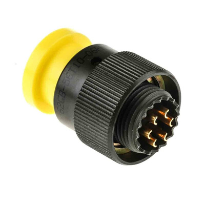 Amphenol Limited, 62GB 6 Way Cable Mount MIL Spec Circular Connector Plug, Pin Contacts,Shell Size 10, Bayonet