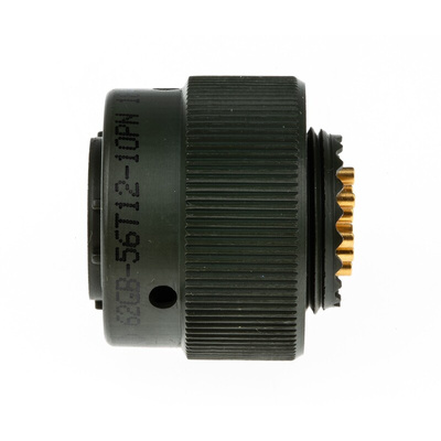 Amphenol Limited, 62GB 10 Way Cable Mount MIL Spec Circular Connector Plug, Pin Contacts,Shell Size 12, Bayonet