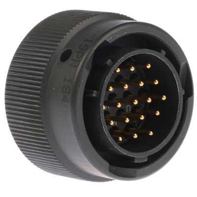 Amphenol Limited, 62GB 19 Way Cable Mount MIL Spec Circular Connector Plug, Pin Contacts,Shell Size 14, Bayonet