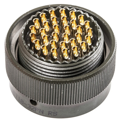 Amphenol Limited, 62GB 32 Way Cable Mount MIL Spec Circular Connector Plug, Pin Contacts,Shell Size 18, Bayonet