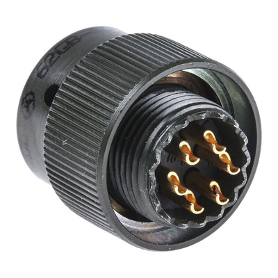 Amphenol Limited, 62GB 6 Way Cable Mount MIL Spec Circular Connector Plug, Socket Contacts,Shell Size 10, Bayonet