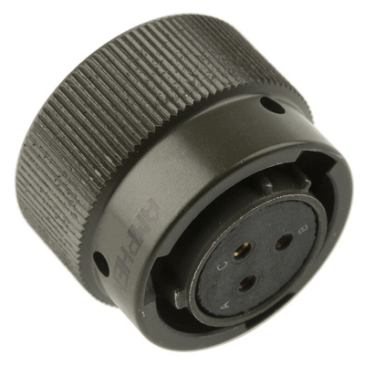 Amphenol Limited, 62GB 3 Way Cable Mount MIL Spec Circular Connector Plug, Socket Contacts,Shell Size 12, Bayonet