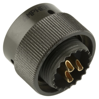 Amphenol Limited, 62GB 3 Way Cable Mount MIL Spec Circular Connector Plug, Socket Contacts,Shell Size 12, Bayonet