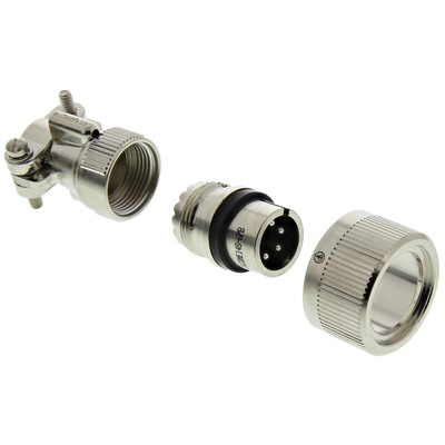 ITT Cannon, CA-COM 6 Way Cable Mount MIL Spec Circular Connector Plug, Pin Contacts,Shell Size 14S, Bayonet Coupling