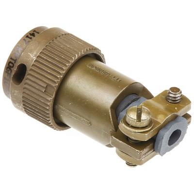 ITT Cannon, KPT 6 Way Cable Mount MIL Spec Circular Connector Plug, Pin Contacts,Shell Size 10, Bayonet Coupling