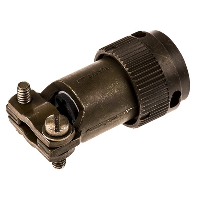 ITT Cannon, KPT 6 Way Cable Mount MIL Spec Circular Connector Plug, Socket Contacts,Shell Size 10, Bayonet Coupling