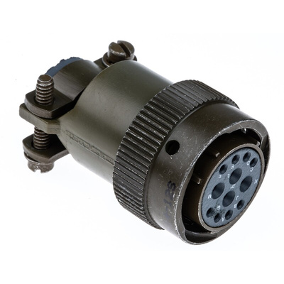 ITT Cannon, KPT 12 Way Cable Mount MIL Spec Circular Connector Plug, Socket Contacts,Shell Size 14, Bayonet Coupling