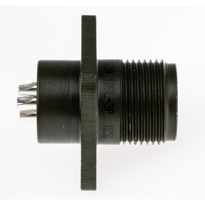 Amphenol Industrial, MS3102A 3 Way Box Mount MIL Spec Circular Connector Receptacle, Pin Contacts,Shell Size 10SL,