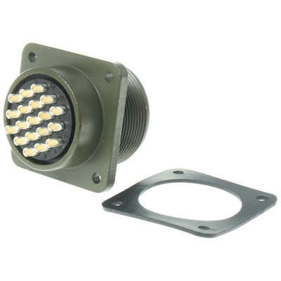 Amphenol Industrial, MS3102A 19 Way Box Mount MIL Spec Circular Connector Receptacle, Pin Contacts,Shell Size 22, Screw
