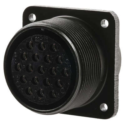 Amphenol Industrial, MS3102A 19 Way Box Mount MIL Spec Circular Connector Receptacle, Socket Contacts,Shell Size 22,