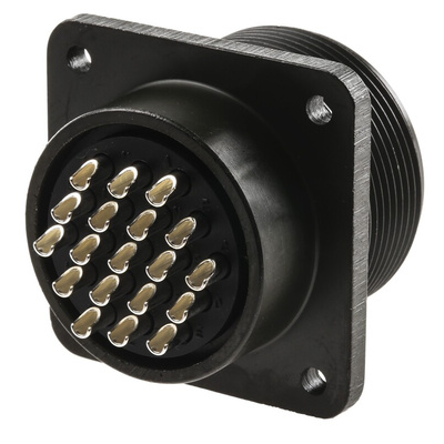 Amphenol Industrial, MS3102A 19 Way Box Mount MIL Spec Circular Connector Receptacle, Socket Contacts,Shell Size 22,