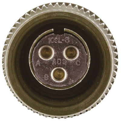 Amphenol Industrial, MS3106A 3 Way Cable Mount MIL Spec Circular Connector, Socket Contacts,Shell Size 10, Screw