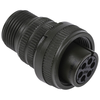 Amphenol Industrial, MS3106A 6 Way Cable Mount MIL Spec Circular Connector, Socket Contacts,Shell Size 14S, Screw