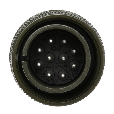 Amphenol Industrial, MS3106A 10 Way Cable Mount MIL Spec Circular Connector, Pin Contacts,Shell Size 18, Screw