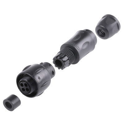 Souriau, UTS 4 Way Cable Mount MIL Spec Circular Connector Receptacle, Pin Contacts,Shell Size 10