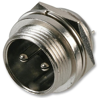 RS PRO Circular Connector, 2 Contacts, Panel Mount, Miniature Connector, Socket, Male