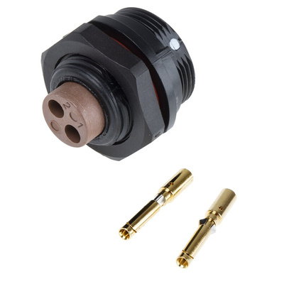 RS PRO Circular Connector, 2 Contacts, Panel Mount, Socket, Female, IP68
