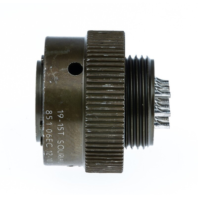 Souriau, 851 10 Way Cable Mount MIL Spec Circular Connector Plug, Socket Contacts,Shell Size 12, Bayonet Coupling,