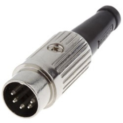 Deltron 8 Pole Din Plug, DIN 41524, DIN 45322, DIN 45326, DIN 45327, DIN 45329, 2A, 34 V ac/dc, Lockable, Male, Cable