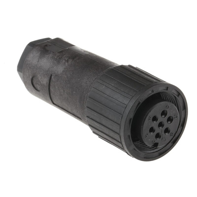Hirschmann 7 Way Cable Mount MIL Spec Circular Connector Receptacle, Socket Contacts,Shell Size 14, Screw Coupling,