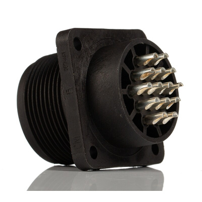 Hirschmann, CM 14 Way Panel Mount MIL Spec Circular Connector Plug, Socket Contacts,Shell Size 20, Screw Coupling,