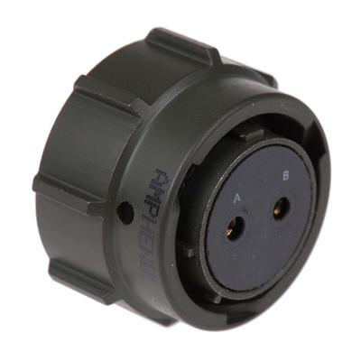 Amphenol, 62GB 2 Way Cable Mount MIL Spec Circular Connector Plug, Socket Contacts,Shell Size 14, Bayonet Coupling,