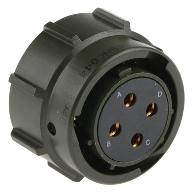Amphenol Limited, 62GB 4 Way Cable Mount MIL Spec Circular Connector Plug, Socket Contacts,Shell Size 14, Bayonet