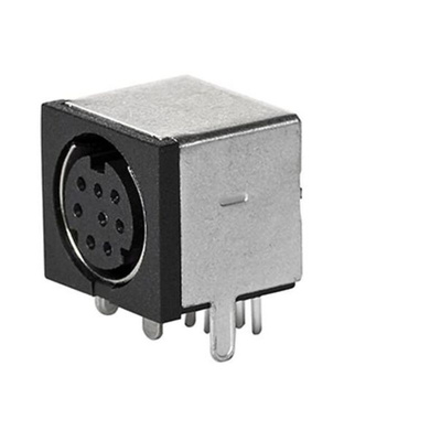 Schurter, 4850 8 Pole Din, 1A, 100 VAC, Plug In, Socket, PCB