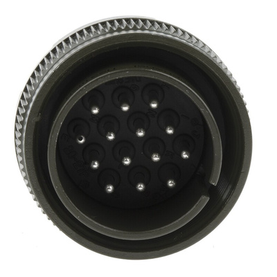 Amphenol, MS3106A 14 Way Cable Mount MIL Spec Circular Connector, Pin Contacts,Shell Size 20, Screw Coupling,