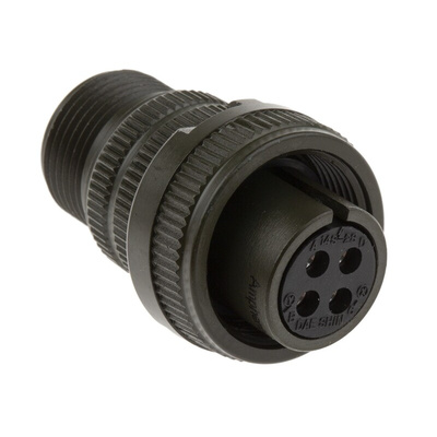 Amphenol, MS3106A 4 Way Cable Mount MIL Spec Circular Connector, Socket Contacts,Shell Size 14S, Screw Coupling,