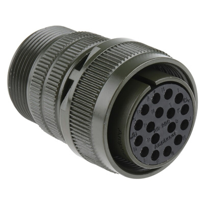 Amphenol, MS3106A 17 Way Cable Mount MIL Spec Circular Connector, Socket Contacts,Shell Size 20, Screw Coupling,