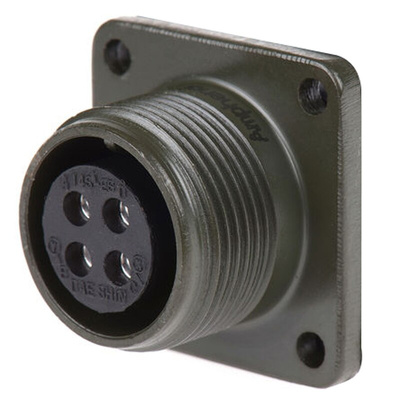 Amphenol, MS3102A 4 Way Box Mount MIL Spec Circular Connector Receptacle, Socket Contacts,Shell Size 14S, Screw