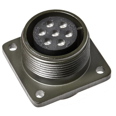 Amphenol, MS3102A 7 Way Box Mount MIL Spec Circular Connector Receptacle, Socket Contacts,Shell Size 16S, Screw