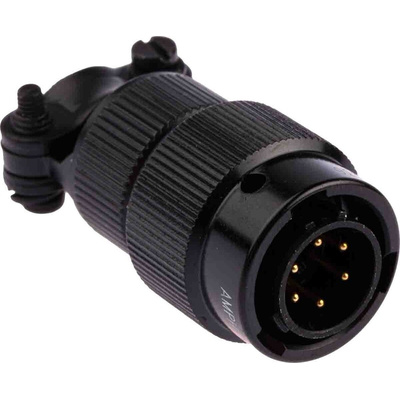 Amphenol MIL Spec Circular Connector, 6 Contacts, Cable Mount, Plug, Male, 62LC Series