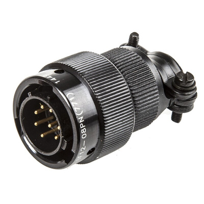 Amphenol MIL Spec Circular Connector, 8 Contacts, Cable Mount, Plug, Male, 62LC Series